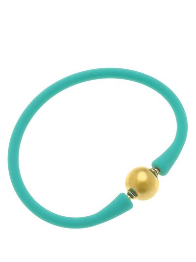 Canvas Style Bali 24K Gold Plated Ball Bead Silicone Children's Bracelet In Mint product