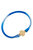 Bali 24K Gold Plated Cross Bead Silicone Bracelet In Tie Dye Blue - Tie Dye Blue