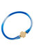 Bali 24K Gold Plated Cross Bead Silicone Bracelet In Tie Dye Blue - Tie Dye Blue