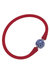 Bali Chinoiserie Bead Silicone Bracelet - Red