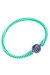 Bali Chinoiserie Bead Silicone Bracelet - Green Gingham