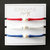 Bali Freshwater Pearl Silicone Bracelet Stack Of 3 - Red, White & Royal Blue