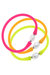 Bali Freshwater Pearl Silicone Bracelet - Neon Pink, Neon Orange & Neon Yellow