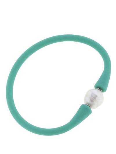 Canvas Style Bali Freshwater Pearl Silicone Children's Bracelet In Mint product