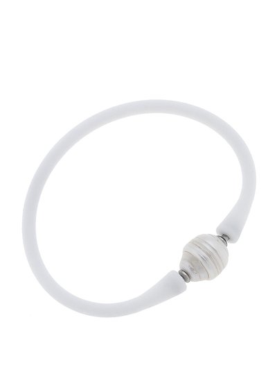 Canvas Style Bali Freshwater Pearl Silicone Children's Bracelet In White product