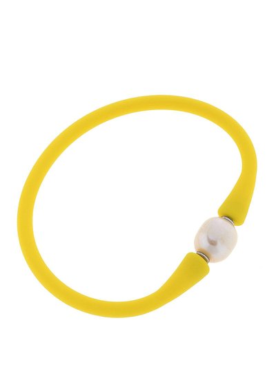 Canvas Style Bali Freshwater Pearl Silicone Children's Bracelet In Yellow product