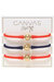 Bali Game Day 24K Gold Bracelet Set Of 3 - Orange & Navy