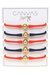 Bali Game Day 24K Gold Bracelet Set Of 5 In Orange And Navy