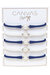 Bali Game Day Freshwater Pearl Bracelet Set Of 5 - Royal Blue & White