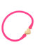 Bali Heart Bead Silicone Bracelet In Neon Pink - Neon Pink