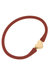 Bali Heart Bead Silicone Bracelet In Rust - Rust