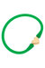 Bali Heart Bead Silicone Children's Bracelet In Green - Green