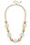 Barbados Raffia And Ball Bead Necklace - White