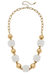 Barbados Raffia And Ball Bead Necklace - White