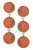 Basketball Triple Drop Enamel Earrings - Orange