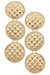 Beatrice Quilted Metal Triple Disc Drop Earrings In Worn Gold - Gold