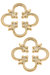 Bellamy Open Quatrefoil Stud Earrings In Worn Gold - Worn Gold
