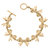 Betsy Bow Linked T-Bar Bracelet - Worn Gold