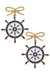 Bobbie Enamel Ship's Wheel Earrings In Navy And White - Navy/White