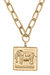 Bracy Elephant Pendant Necklace - Worn Gold