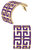 Brennan Game Day Greek Keys Enamel Hoop Earrings In Purple - Purple