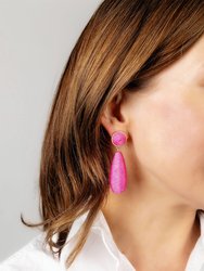 Brielle Silk Cord Drop Earrings In Fuchsia
