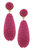 Brielle Silk Cord Drop Earrings In Fuchsia - Fuchsia