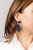 Brielle Silk Cord Drop Earrings in Navy