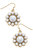 Caine Pearl Flower Drop Earrings - Ivory