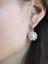 Caine Pearl Flower Drop Earrings