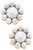 Caine Pearl Flower Stud Earrings - Ivory