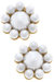 Caine Pearl Flower Stud Earrings - Ivory