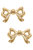 Callie Bow Stud Earrings - Worn Gold