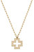 Cameryn Greek Keys Cross Necklace - Worn Gold