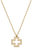 Cameryn Greek Keys Cross Necklace - Worn Gold