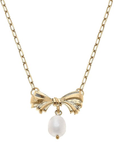 Canvas Style Cici Bow & Pearl Pendant Necklace product