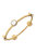 Claudia Coin Pearl Bangle - Worn Gold