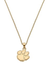 Clemson Tigers 24K Gold Plated Pendant Necklace - Gold