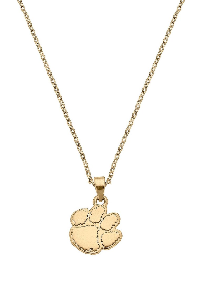 Clemson Tigers 24K Gold Plated Pendant Necklace - Gold