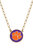 Clemson Tigers Enamel Disc Pendant Necklace - Purple