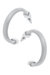 Constance Watchband Hoop Earrings - Satin Silver - Satin Silver