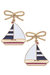 Crew Enamel Sailboat Earrings in Navy & White - Navy/White