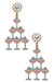 Crystal Enamel & Pavé Champagne Tower Earrings - Pink/Blue