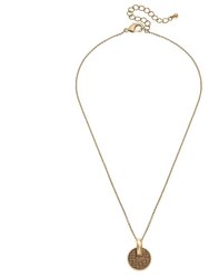 Danielle Raffia Delicate Disc Necklace