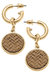 Danielle Raffia Drop Hoop Earrings - Brown