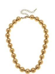 Eleanor Beaded Necklace - Worn Gold