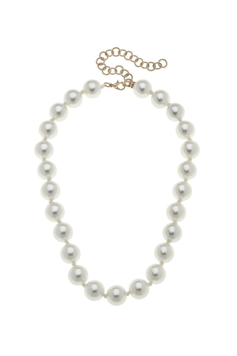 Eleanor Beaded Pearl Necklace - Ivory