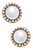 Ellie Pearl Stud Earrings in Ivory - Ivory