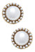 Ellie Pearl Stud Earrings in Ivory - Ivory