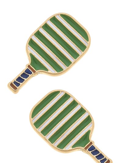 Canvas Style Ellie Pickleball Paddle Stud Earrings In Green product